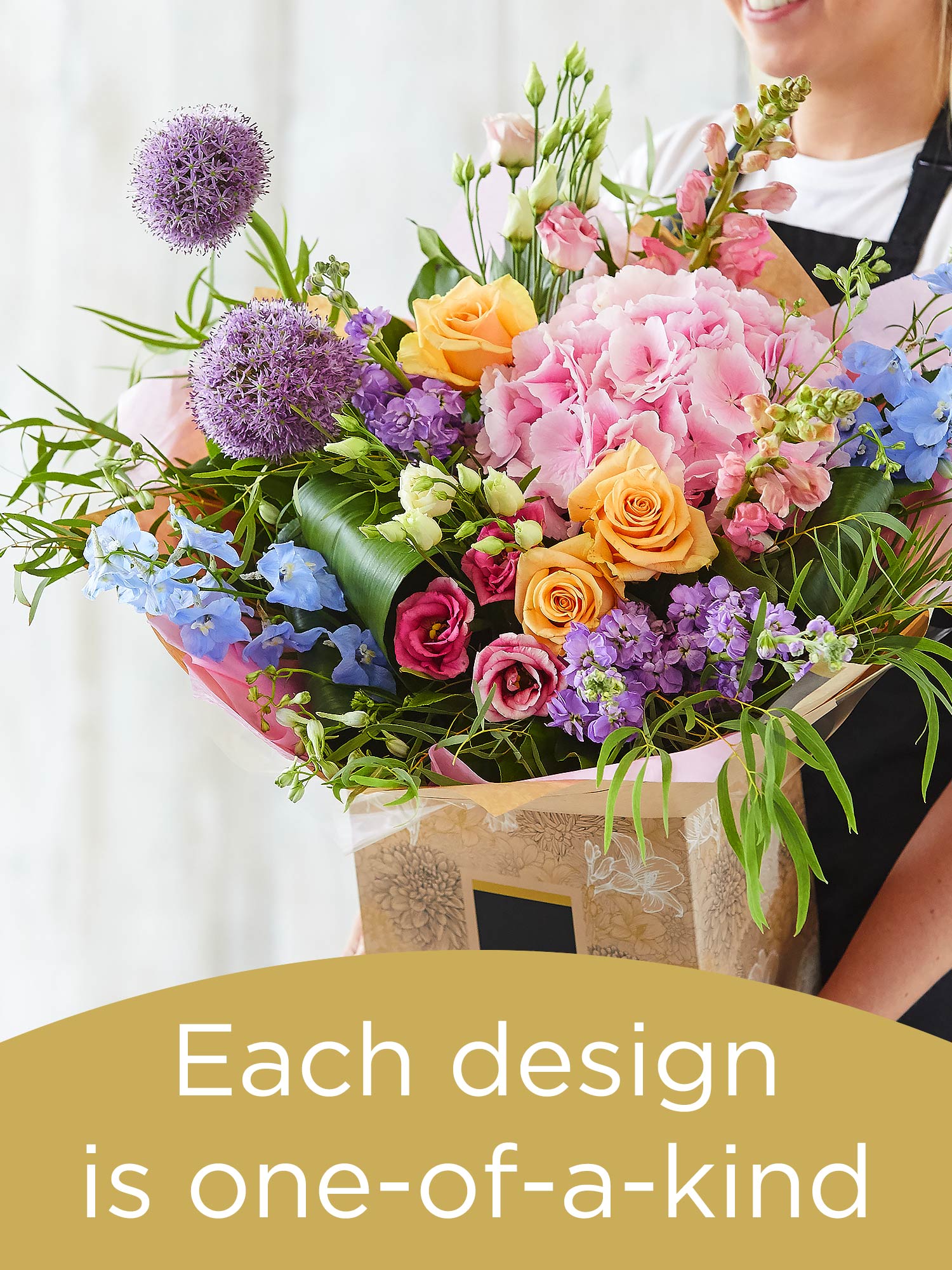 Hand-tied bouquet made with seasonal flowers Flower Arrangement
